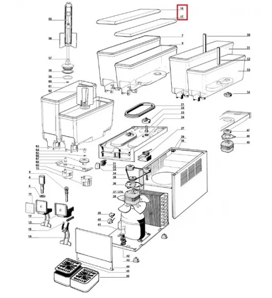 Крышка колбы 22900-01300 для сокоохладителя т.м. BRAS серии MAESTRALE JOLLY в Москве