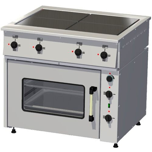 Плита электрическая Тулаторгтехника ПЭ-0,48Мт-011 (жарочный шкаф, ТЭН, черн. мет. камера, стекло) в Москве