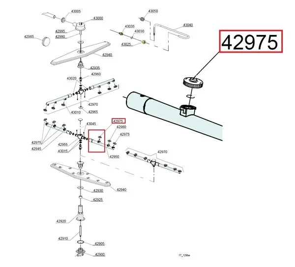 Форсунка для ополаскивания 10371 (42975) для посудомоечной машины т.м. DIHR, серии GS в Москве