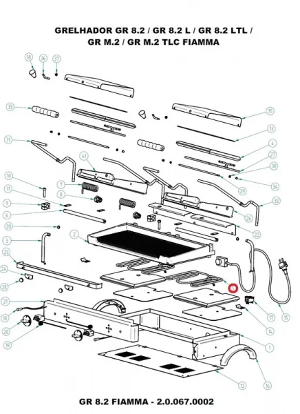 ТЭН 4.0.066.0083 нижний (1150Вт, 240В) для грилей контактных GR4/GR8 в Москве