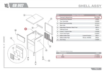 Корпус C11096W для льдогенератора т.м. BREMA серии GB