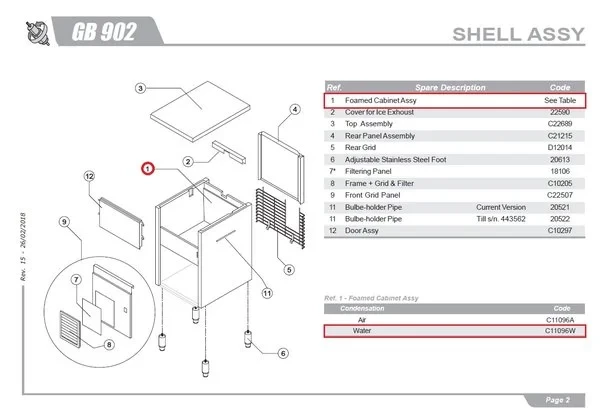 Корпус C11096W для льдогенератора т.м. BREMA серии GB в Москве