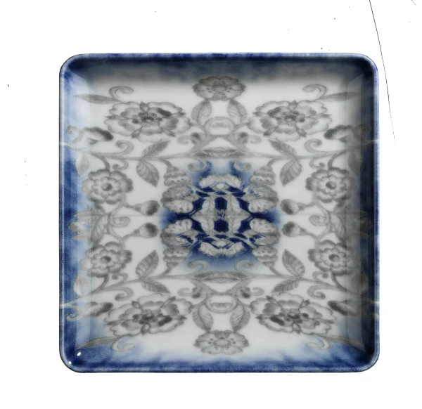 KUTAHYA Blue Blanc BNTAN23DU891310 Тарелка плоская квадратная без полей (D2, 23х23см, h2,4см) фарфор в Москве
