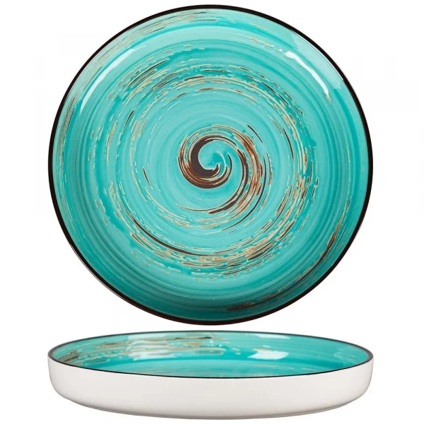 P.L.Proff Cuisine Тарелка с бортом Texture Light Cyan Circular (28 см) 70001280 в Москве