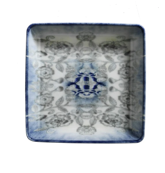 KUTAHYA Blue Blanc BNTAN19CK891310 Тарелка глубокая квадратная без полей (D2, 19х19см, h4,7см, 1100мл) фарфор в Москве