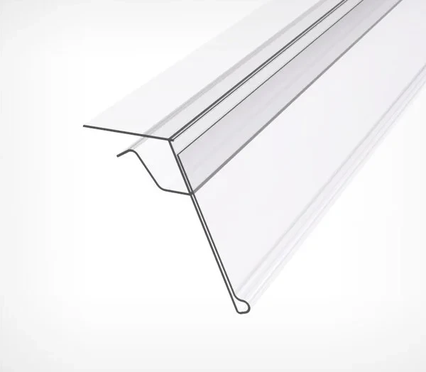 Ценникодержатель GLS для крепления на стеклянные и другие тонкие полки, прозрачный в Москве