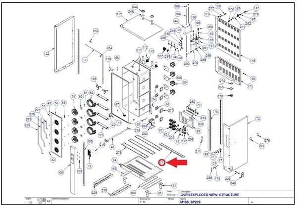 Профиль поддерживающий нижний 10PROZ15NIN164 для печи пароконвекционной т.м. Vortmax серии VSI в Москве