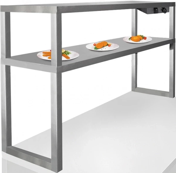 Полка тепловая настольная тип ПТн-2 1800х400х800 (2 яр., каркас - труба) в Москве