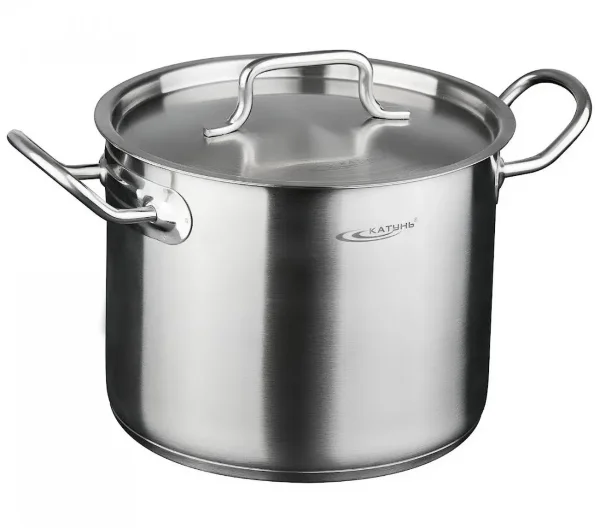 Кастрюля КТ-ОБ-13 (Общепит, 13,0л, d-28, h-21, с метал. крышкой, ТРС) Катунь в Москве