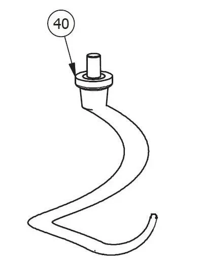 Спираль (месильный орган) MX060040 для миксера планетарного т.м. WLBake серии PM в Москве