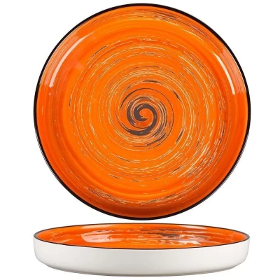 P.L.Proff Cuisine Тарелка с бортом Texture Orange Circular (28 см) 70001277