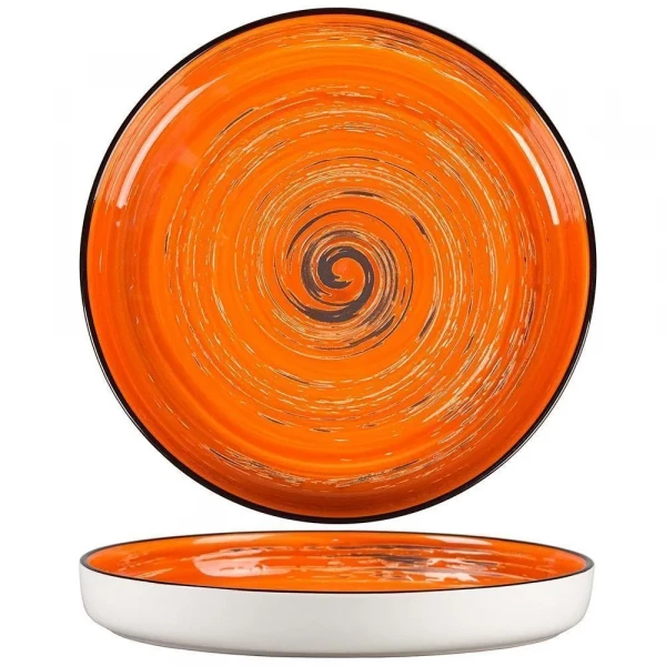 P.L.Proff Cuisine Тарелка с бортом Texture Orange Circular (28 см) 70001277 в Москве