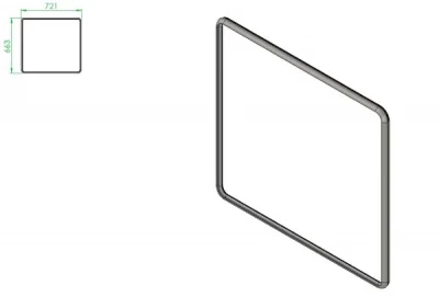 Уплотнение двери VXFO000446 д/печи пароконвекционной т.м. EKSI серии Snack Line, мод. ESL 071GD