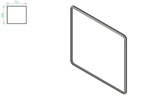 Уплотнение двери VXFO000446 д/печи пароконвекционной т.м. EKSI серии Snack Line, мод. ESL 071GD в Москве