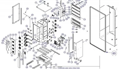 Уплотнение двери 040GUA00002 (4,4м) для печи пароконвекционной т.м. Vortmax, серии VSI