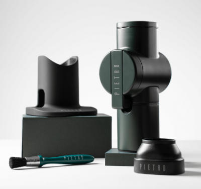 Ручная кофемолка Fiorenzato Pietro с комплектом аксессуаров Forest Green (DARK-T)