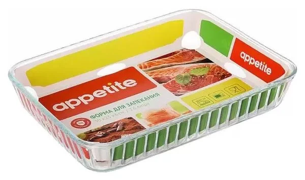 Appetite Форма прямоуг. PL25 (30x23x6см 2,6л, стекло жаропрочое) в Москве