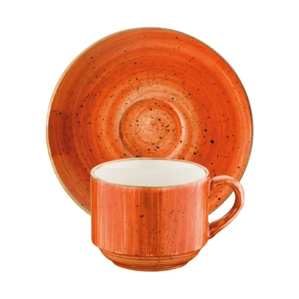 Bonna TERRACOTA AURA Чашка с блюдцем ATC GRM 01 CFT (180 мл, штаб., терракотовый) в Москве