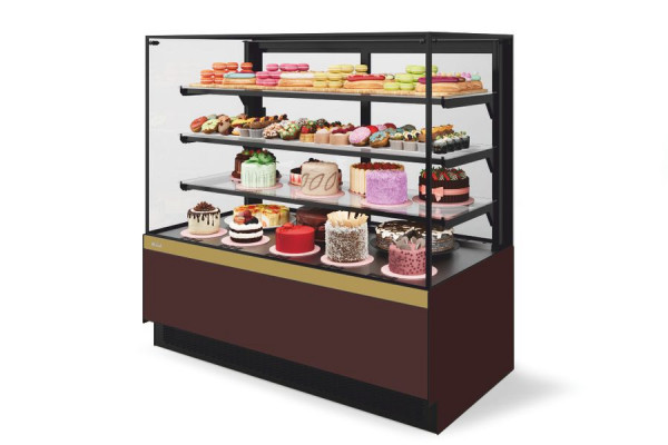 Витрина Кондитерская Vete II kub lux 130, Шоколад/Золотой глянец (V1036.BN23219) в Москве