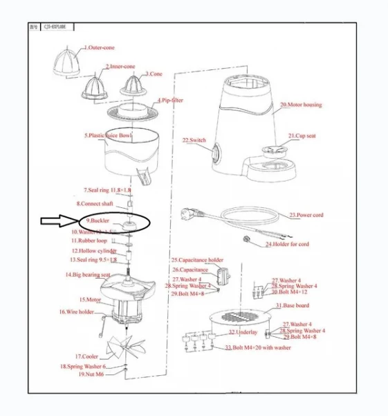 Фартук защитный #9 для соковыжималки т.м. EKSI, серии J в Москве
