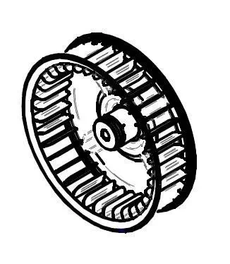 Крыльчатка вентилятора 60VENAI011 для печи конвекционной т.м. WLBake серии V