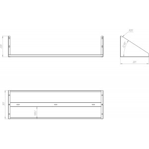 Полка настенная Assum ПН-П-5/3 (500х300х220) в Москве