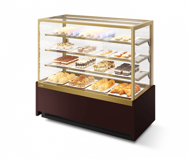 Витрина Кондитерская Vete kub 90, Шоколад/Золотой глянец T1036.V1036.BN23219 в Москве