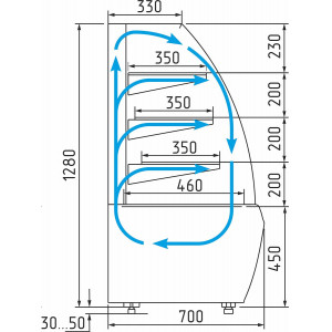 Витрина кондитерская Carboma K70 VV 0,9-1 Standard (ВХСв - 0,9д Люкс Техно)