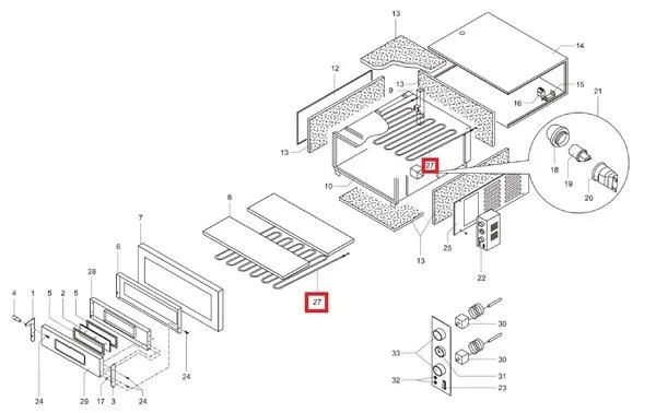 ТЭН RESIS017 для печи для пиццы т.м. WLBake серии WellPizza в Москве