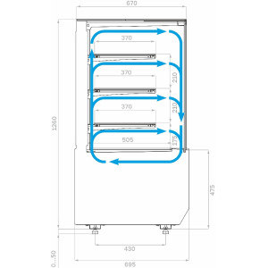 Витрина холодильная напольная ПОЛЮС KC70 VV 0,9-1 STANDARD (версия 2.0) (9005)