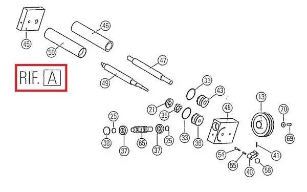 Блок валов верхний в сборе (RiF A) для машины тестораскаточной т.м. WLBake серии DL в Москве