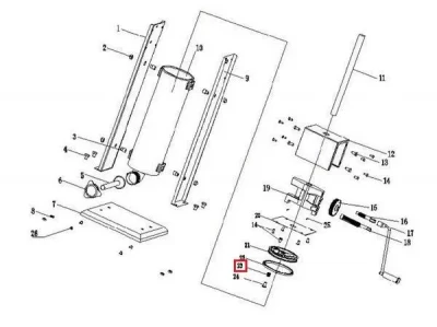 Пружина #23 для шприца для набивки колбас т.м. EKSI, мод. ESV-7