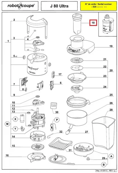Толкатель Robot-Coupe 39283 для соковыжималок серии J в Москве