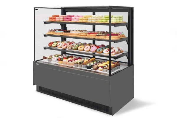 Витрина Кондитерская Vete II kub 130, Антрацит/Серый матовый (VG033.B7016M) в Москве