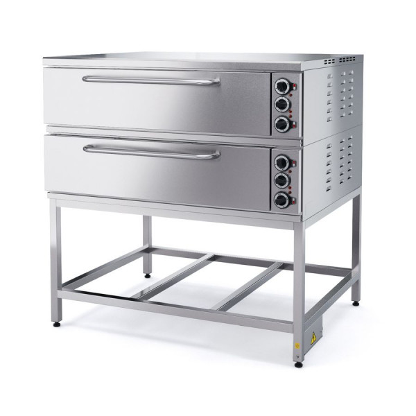 Шкаф пекарный электрический ШПЭ102, 2 камеры, лиц. нерж, под углерод. сталь, подставка краш, сварн. в Москве