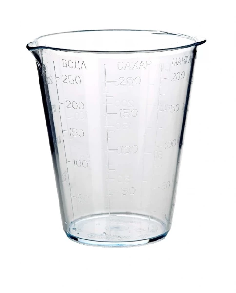 Berossi Мерный стакан ИК 10100000 (прозрачный, 250 мл, пластик) в Москве