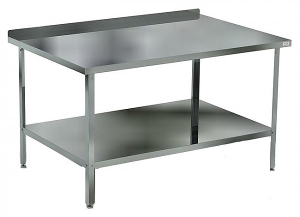 Стол разделочный Кобор СПБ-200/100 (высота 860, борт, полка, каркас сварной - труба нерж 40х40) в Москве