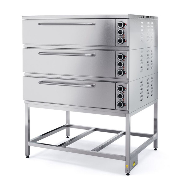 Шкаф пекарный электрический ШПЭ103, 3 камеры, лиц. нерж, под углерод. сталь, подставка краш, сварн. в Москве