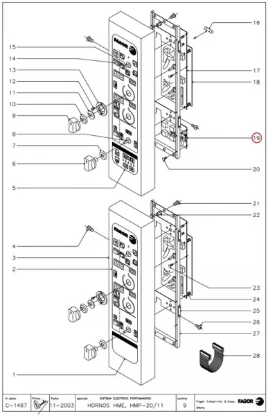 Плата электронная 12017162 (R663004000) для печей парокнвекционных т.м. FAGOR в Москве