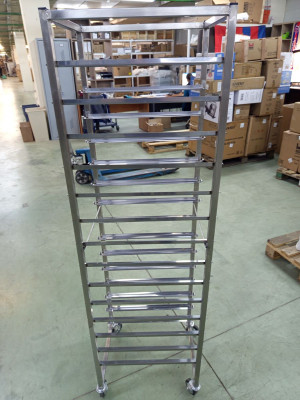 Тележка-шпилька под противень 460х330 мм на 15 уровней из н/ж стали AISI 430/201