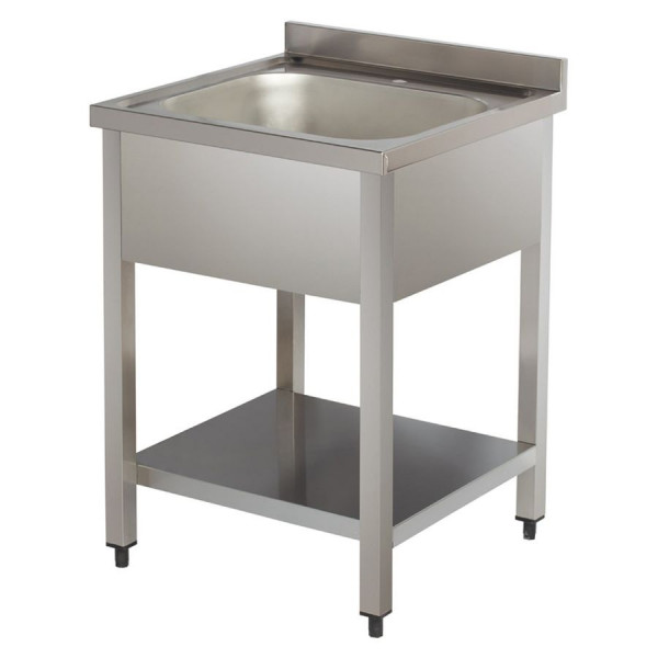 Ванна моечная с бортом нерж.VA-DSA140 600х600х850 мм в Москве