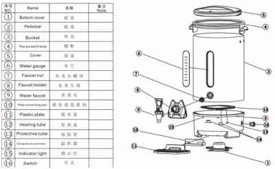 Стекло смотровое #06 для электроподогревателя воды т.м. EKSI серии WBE, мод. WBE 20