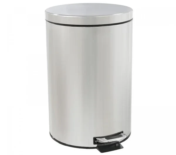 Контейнер для мусора КТ-90-20С-СД (20,0л, круг, с педалью, нерж., с доводчиком, 440х290х290мм) в Москве