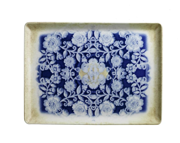KUTAHYA Blue Blanc BNTAN35x26DU891310 Тарелка плоская прямоугольная (D1,35х26см,h2,2см) фарфор в Москве