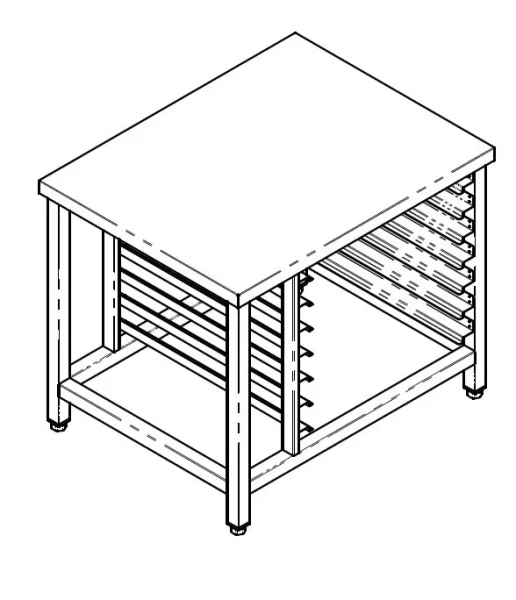 Подставка т.м. Vortmax 900х700х750 для пароконвектоматов Tecnoeka 1х7 ур. унив. напр в Москве