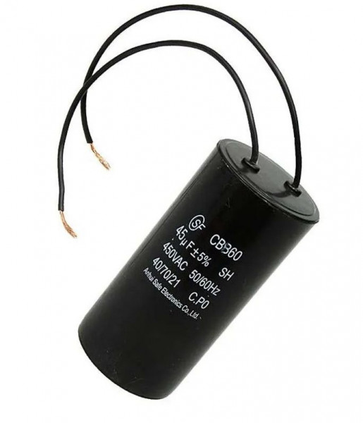 Конденсатор CBB60 45uF, 450V, без ГТД в Москве